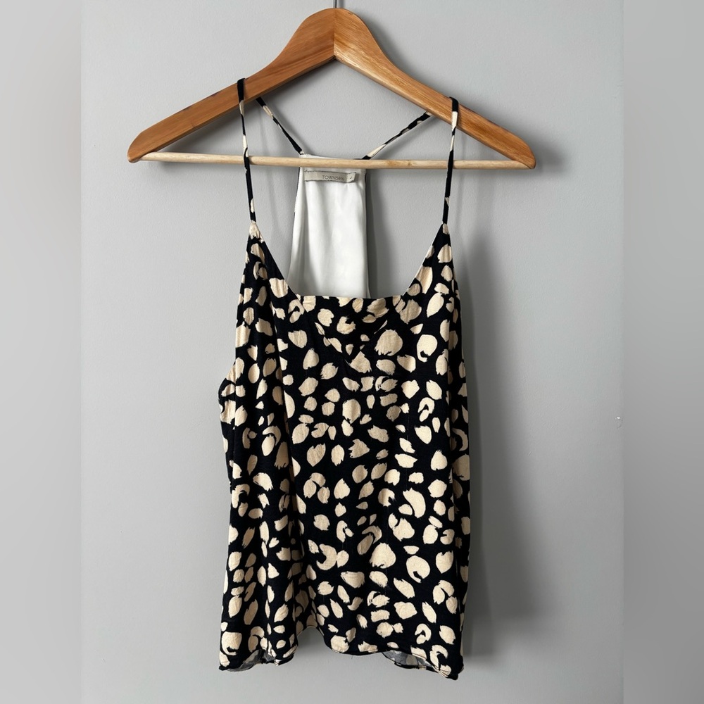 TOWNSEN Navy and Cream Racerback Camisole